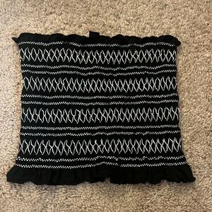 Smocked Embroidered Tube Top